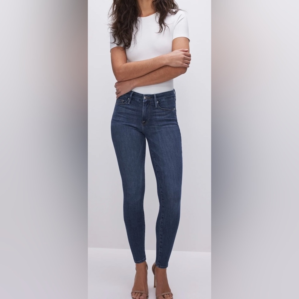 Good American “Good Legs” Dark Blue Skinny Jeans Size 4/27